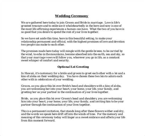 19 Wedding Ceremony Templates Free Sample Example Format Download