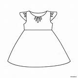 Kleid Ausmalbilder Sommerkleid Malvorlagen sketch template