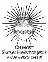 Sacred Heart Jesus Coloring Catholic Life Pages Immaculate June Drawings Kids Tattoos Choose Board Symbols Crafts Sheets sketch template