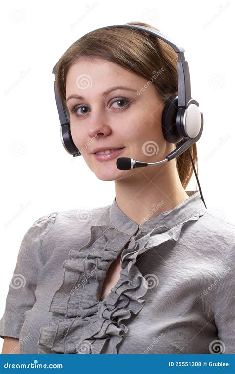 friendly call center operator stock photo image  talk smiley