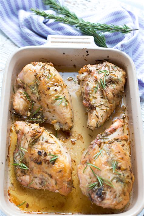5 ingredient garlic rosemary roasted chicken breasts