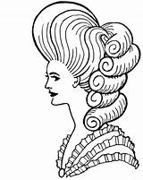 Pompadour Clipart Coloring Madame Hairstyle Madam Pages France Categories 20clipart Printable Styles Drawing Supercoloring sketch template