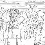 Coloring Pages Vsco Hiking Adult Printable Sheets Book Cute Colouring Color Colorful Books Drawings Les Gifts Next Therapy Visiter Sur sketch template