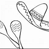 Coloring Pages Hat Mexican Sobrero Last Trending Days sketch template