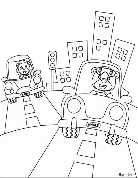 car coloring page skip   lou coloring home