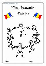 Colorat Romaniei Ziua Planse Desene Decembrie Steagul Fise Copii Lucru Gradinita Europei Imaginea sketch template