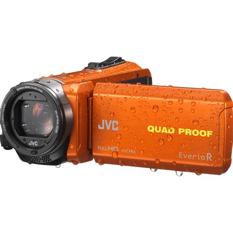 jvc everio gz rdus quad proof hd camcorder orange