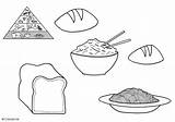 Piramide Cereales Grains Alimenticia sketch template