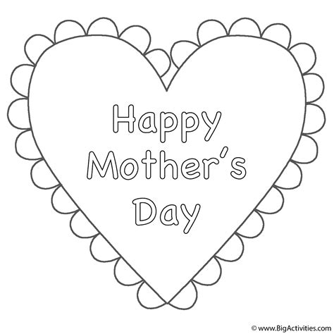 heart  fringe  theme coloring page mothers day
