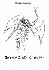Coloring Gaia Pages Dragon Mystical Yugioh Yu Champion Gi Oh Color Print Manga Hellokids Printable Getcolorings Popular Elf Comments sketch template