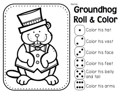 groundhog day worksheets  coloring pages  kids kindergarten