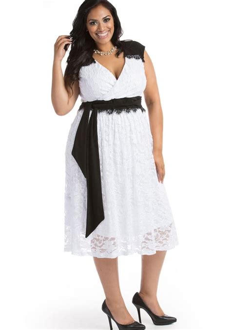 All White Dress Plus Size Pluslook Eu Collection