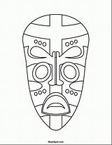 Masks Africain Masque Afrique Africains Symmetry Masques Africanas Coloringhome Aboriginal Tiki Maschere Africaine Mache Máscaras Masking Africans Africana sketch template