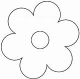 Flower Simple Coloring Pages Clip Clipart sketch template