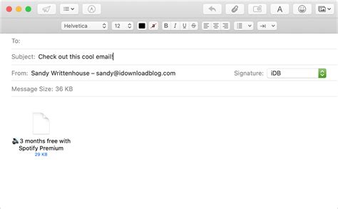 write email  attachment