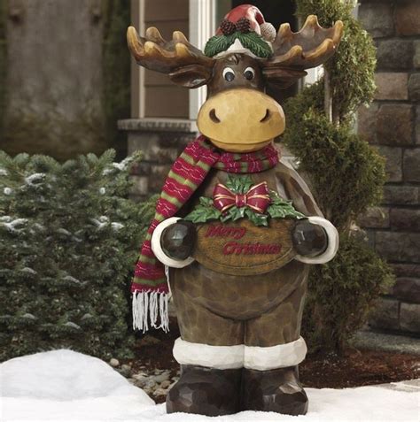 Christmas Decoration Moose Xmas Indoor Outdoor Greeting Festive Funny