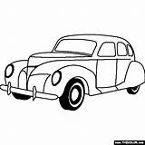 Coloring Studebaker 1939 Lincoln Pages Zephyr Cars Online Template sketch template