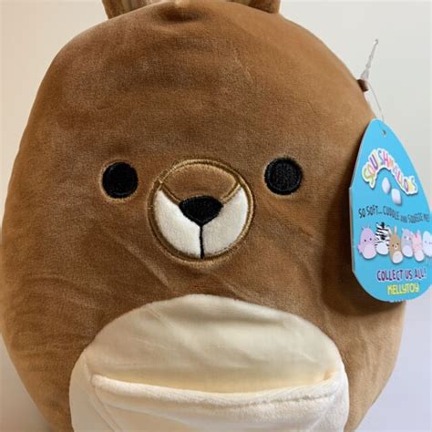 squishmallow keely kangaroo   soft cuddle pillow plush toy ebay