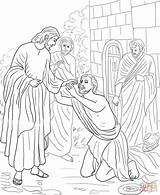 Bartimaeus Blind Heals Jezus Geneest Kleurplaten Kleurplaat Blinde Supercoloring sketch template