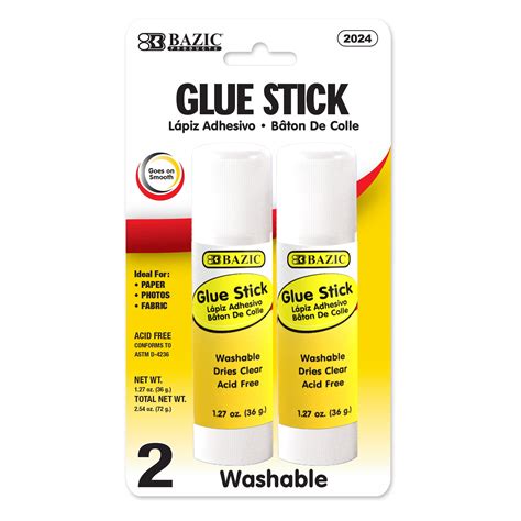 bazic glue stick  oz acid  glue pack  pack walmartcom