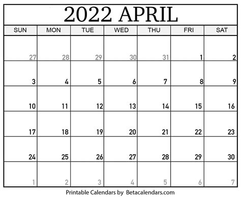 view calendar april  printable gif
