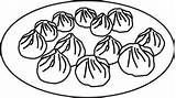 Dumpling Dumplings Getdrawings sketch template