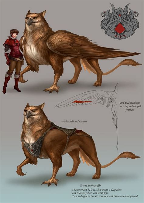 red wing griffin  sandara  deviantart fantasy creatures art mythical creatures fantasy
