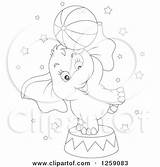 Elephant Cute Circus Ball Clipart Balancing Illustration Royalty Vector Bannykh Alex Regarding Notes sketch template