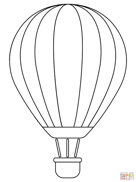printable cut  hot air balloon template