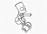 Simpson Coloring Bart Pages sketch template