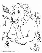 Lion Mouse Coloring Getdrawings Pages Getcolorings Printable sketch template