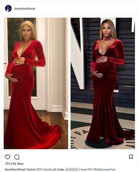 kevin hart boasts about pregnant wife dressing as ciara daily mail online