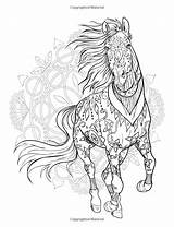 Adult Coloring Pages Horses Horse Mandala Magical Pferde Colouring Zum Books Printable Completed Erwachsene Für Dp Ausmalen Ausdrucken Ausmalbilder Amazon sketch template