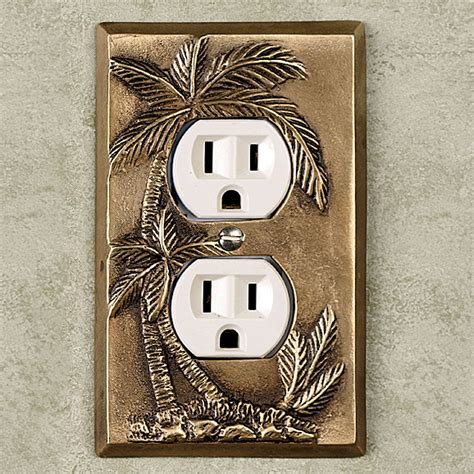 touch  class palm tree decor palm tree single outlet antique brass palm tree