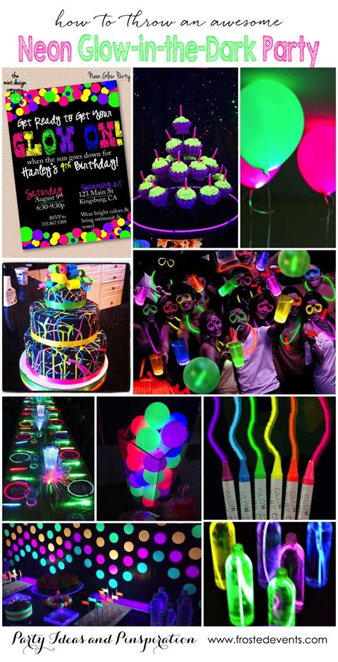 party themes neon party glow   dark party ideas