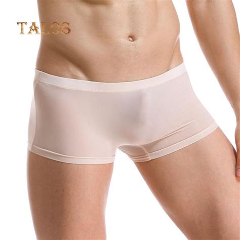 Male Nylon Breathable Hand Wash Short Panties U Convex Pouch Underpants