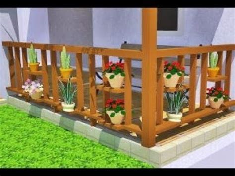 desain pagar teras  kayu minimalis cantik youtube