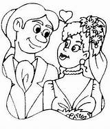 Spose Brautpaar Caricatura Sposa Colorea Malvorlage Kategorien Getrouwd Kleurplaat sketch template