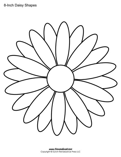 printable daisy flower template printable world holiday