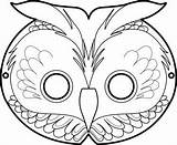 Owl Maszk Masque Decoplage Hibou Sablon Carnaval Chouette Imprimer Maske Colorier Masques Coloriage Pagi Visiter Masken Imprimir Mascaras Caretas Faschingsmasken sketch template
