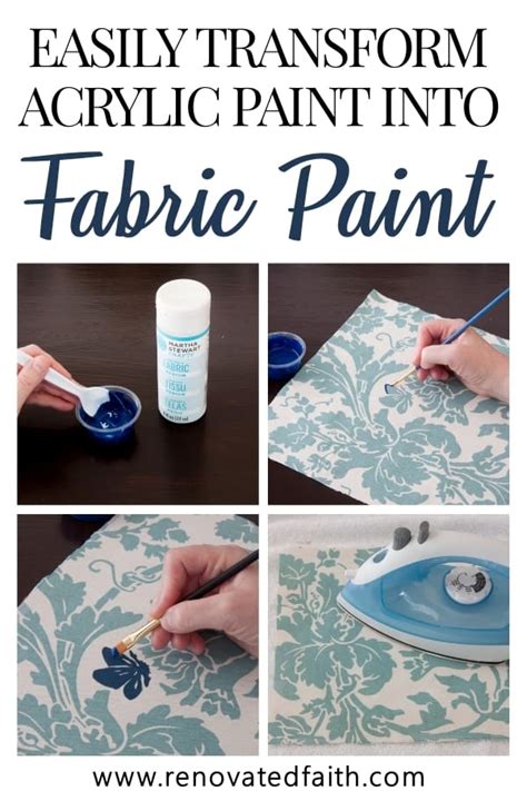 acrylic paint  fabric easiest fabric paint hack