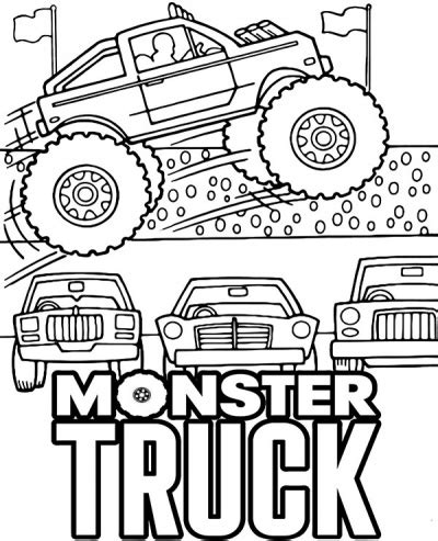 monster truck coloring page topcoloringpagesnet