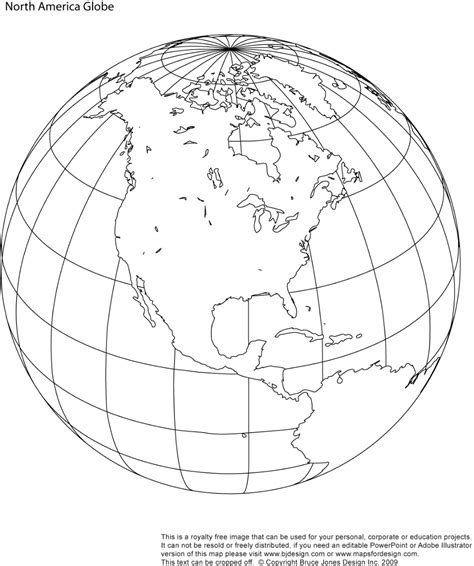 globe printable template