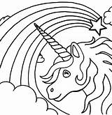 Unicorn Pages Coloring Head Color Rainbow Printable Print Getcolorings sketch template