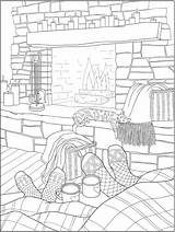 Fireplace Dover Publications Craftgossip Partes Hygge Fireplaces sketch template
