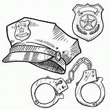 Coloring Badge Police Comments sketch template
