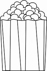 Popcorn Clipart Bucket Clipground Cartoon sketch template