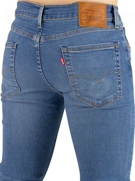 levi s cedar light midtone 519 extreme skinny fit jeans in blue for men