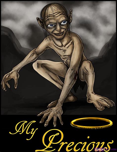 How To Draw Gollum From Lord Of The Rings Step By Step