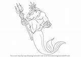 Triton Mermaid Sirenita Drawingtutorials101 Colorear Como Sirena Tipsdemadre sketch template